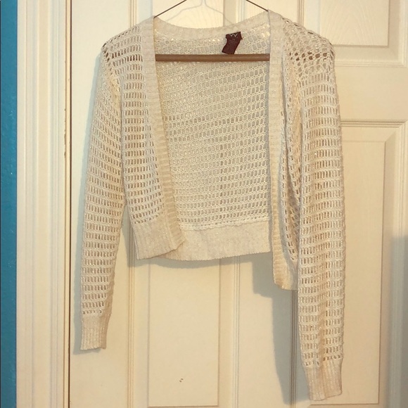 Sweaters - White Knit Cropped Sweater